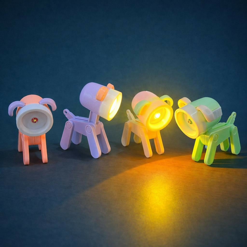 Cute Dog LED Mini Flashlight Toy for Kids Portable Torch Light(Color may vary)
