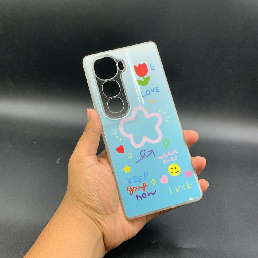 Vivo Y400 Pro 5G Back Cover - "Keep Going" Floral Doodle Edition
