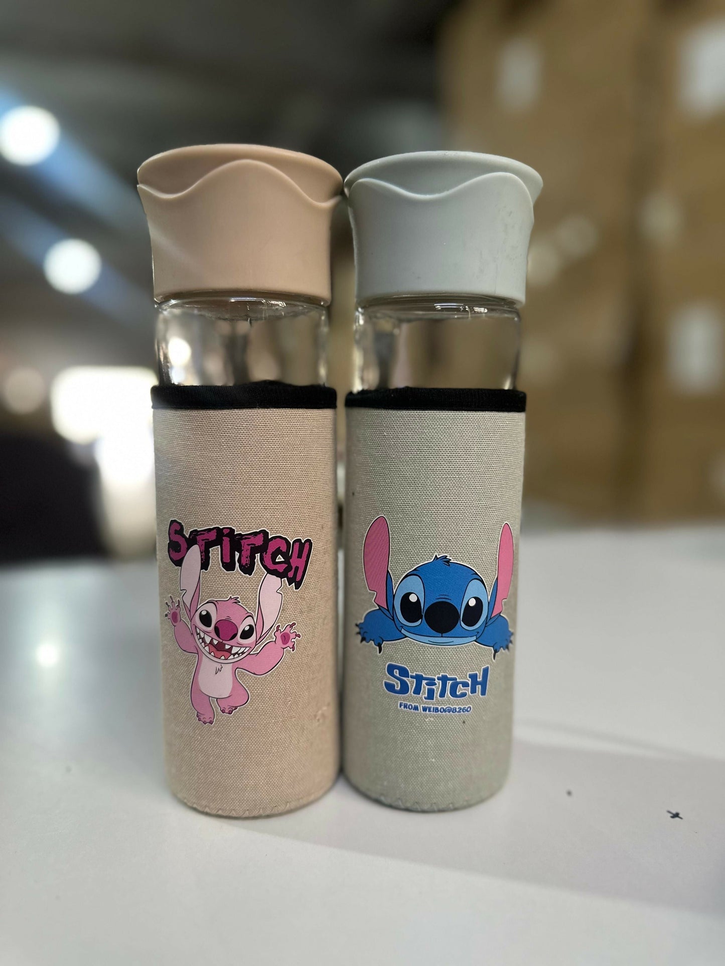 Glass Water Bottle with Sleeve and Strap for Daily Use