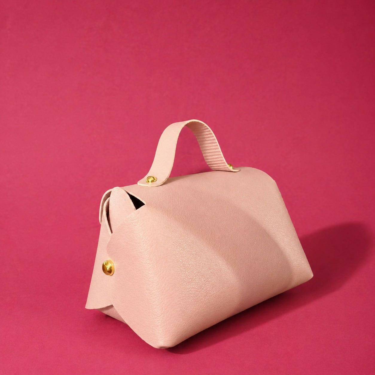 Pink Mini Handbag with Bow Design Small Carry Purse for Kids