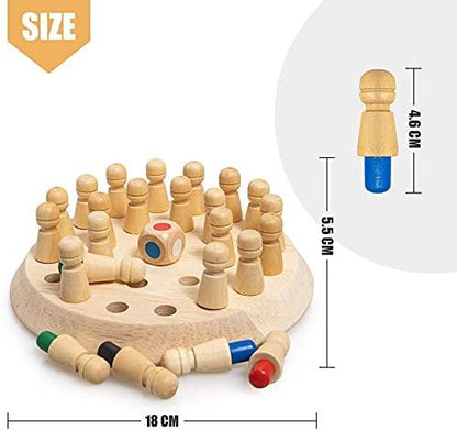 Wooden Chess Board Game Set with Handcrafted Pieces & Storage Case