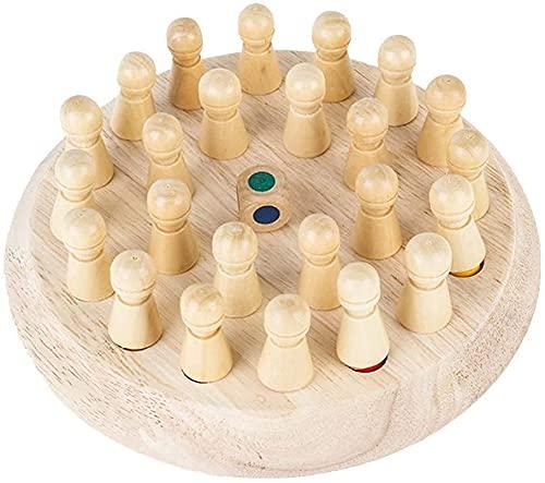 Wooden Chess Board Game Set with Handcrafted Pieces & Storage Case
