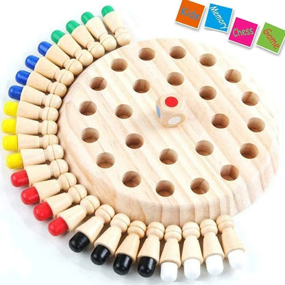 Wooden Chess Board Game Set with Handcrafted Pieces & Storage Case