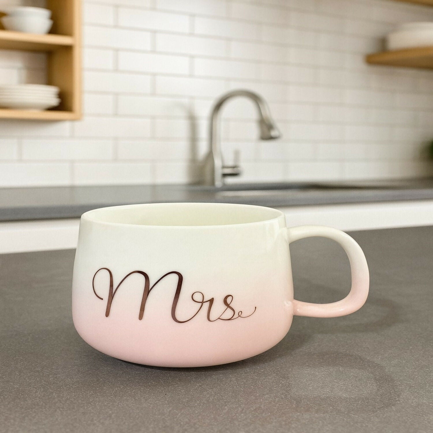Mrs Gradient Pink Ceramic Mug | Elegant Ombre Tea & Coffee Cup for Women | Stylish Mrs Print Mug for Wife, Girlfriend, Sister & Mom | Premium Matte Finish Designer Mug | Perfect Gift for Anniversary, Birthday, Valentineâ€™s & Daily Use