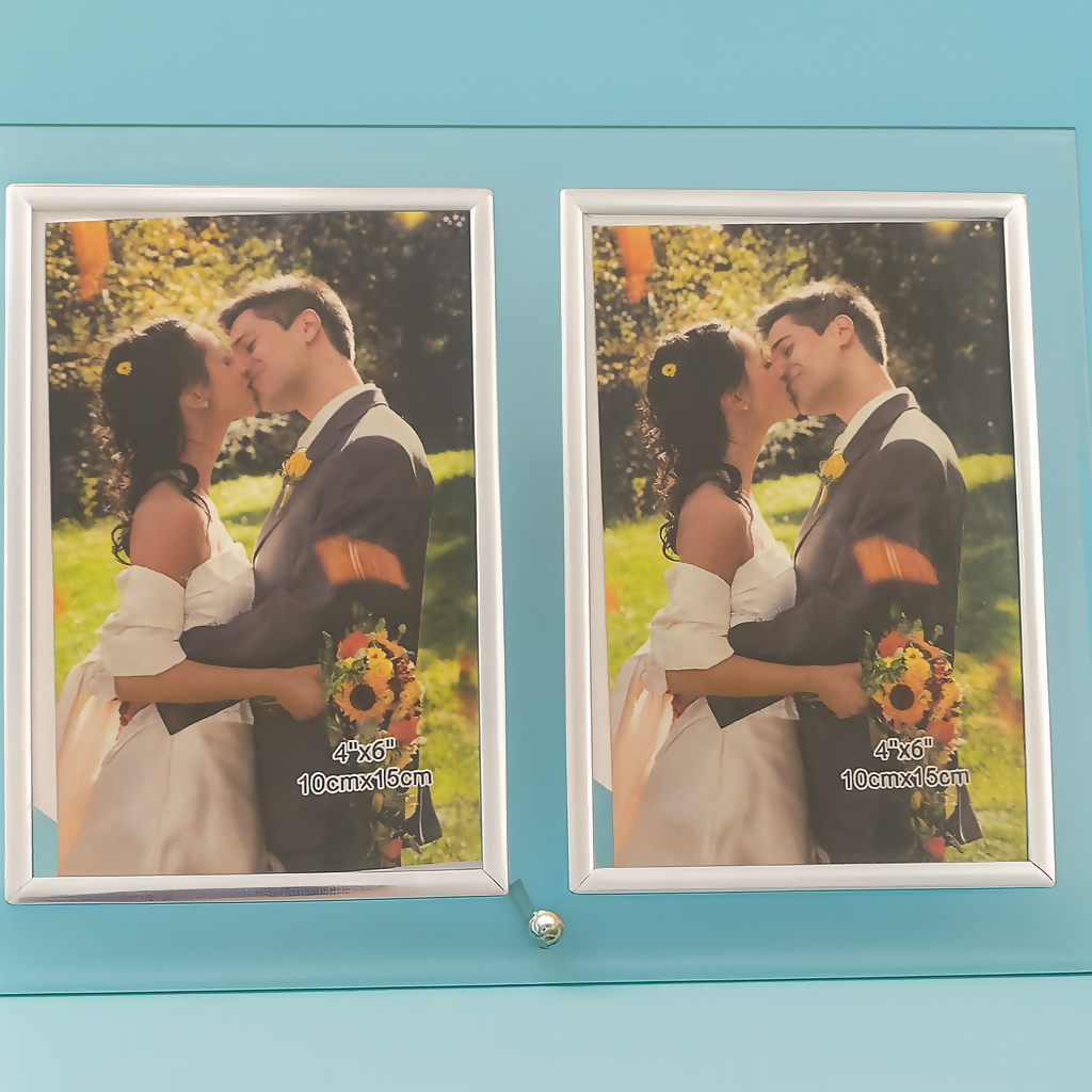 Double Photo Frame for 4x6 Pictures | Tabletop Display for Home & Gifting