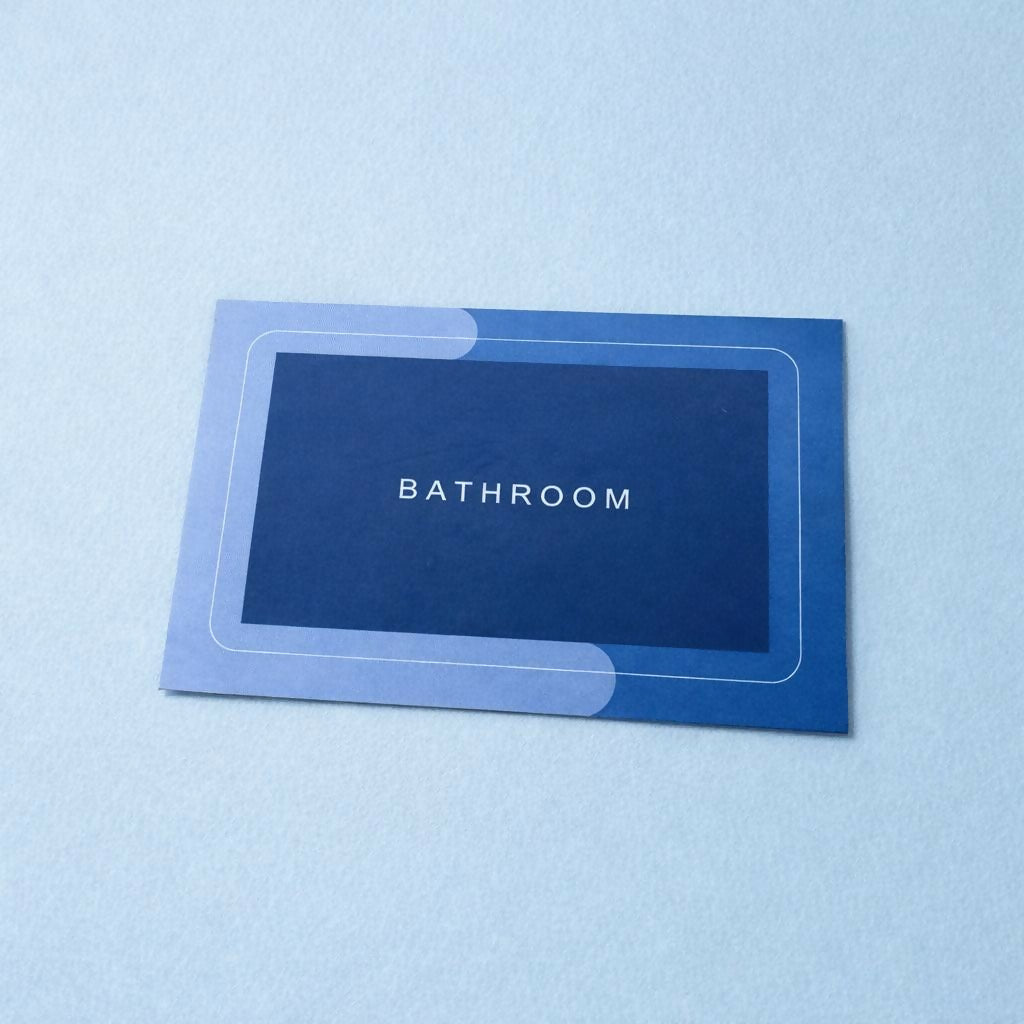 Rectangle B Grade Bathroom Mat â€“ Waterproof Quick-Dry Floor Mat Blue (100Gm)